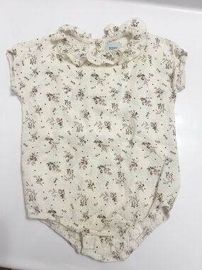 Kipp girls cream floral bubble romper 24m